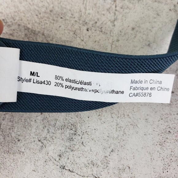 ARTIZAN by Robin Barre Belt Horsebit Toggle Buckle Vegan Leather Blue size M/L - Picture 7 of 11